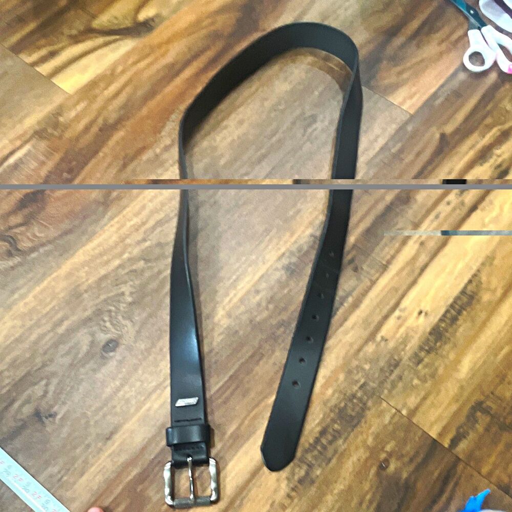 Dickies Men's Black Dress Belt Size 44 Adjustable Metal Buckle Solid
